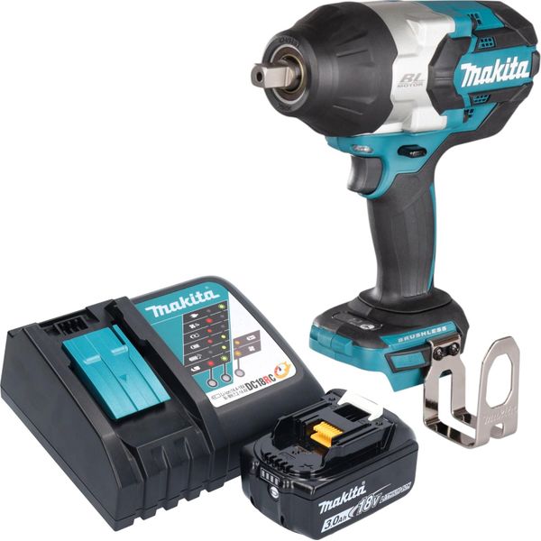 Avvitatore A Impulsi A Batteria Makita Dtw 1004 RF1 18 V 1050 Nm 1/2" Brushless + 1X Batteria Ricaricabile 3,0 Ah + Caricabatterie"-image