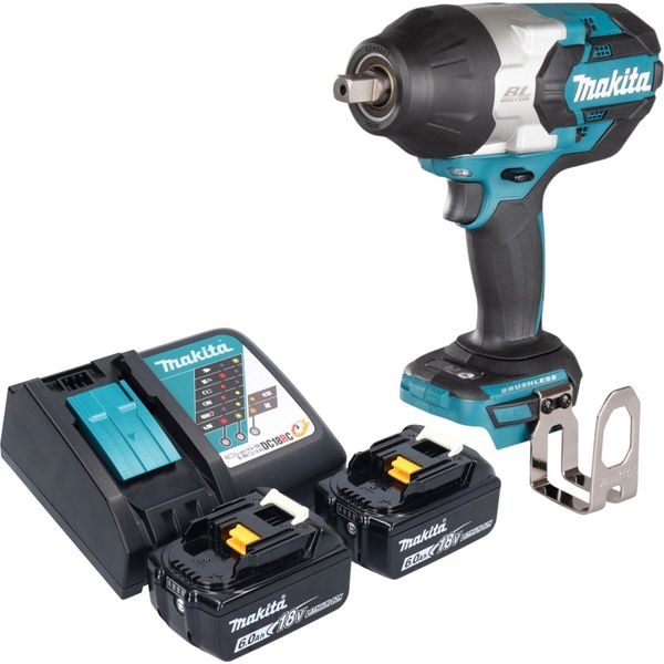 Avvitatore A Impulsi A Batteria Makita Dtw 1004 Rg 18 V 1050 Nm 1/2" Brushless + 2X Batteria Ricaricabile 6,0 Ah + Caricabatterie"-image