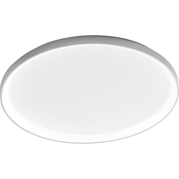 Krizia - Plafoniera Led 60W Dimmerabile - 5500Lm, Luce Naturale 4000K, Diffusore Opale, Alluminio Bianco Satinato, D.60 Cm, IP20-image