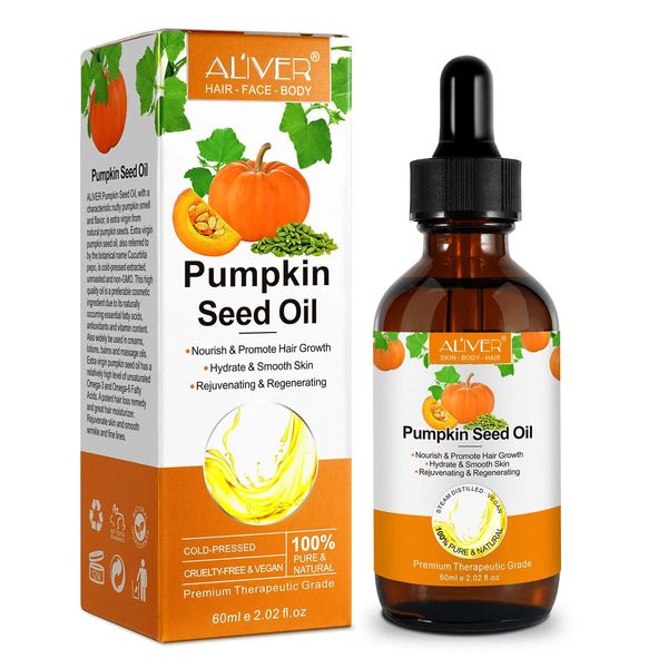 Olio Di Zucca Aliver Per Capelli E Pelle - 60 Ml-image