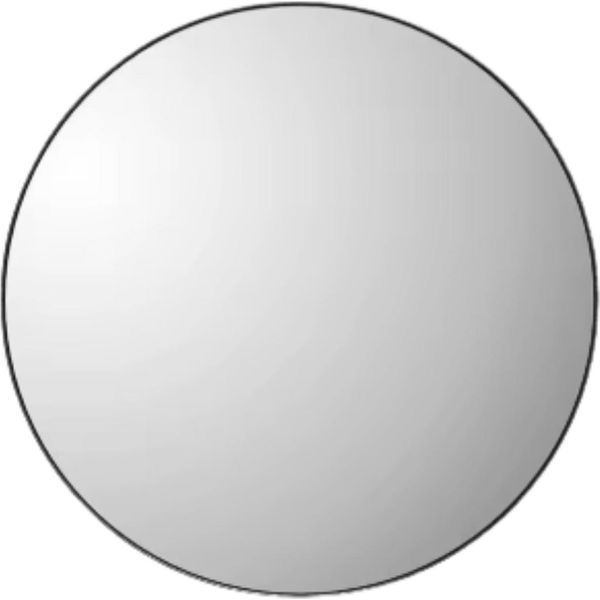 Specchio Da Parete Rotondo 80X80 Cm – Nero – Cornice In Metallo – Per Bagno, Camera Da Letto E Ingresso – Specchio Decorativo-image