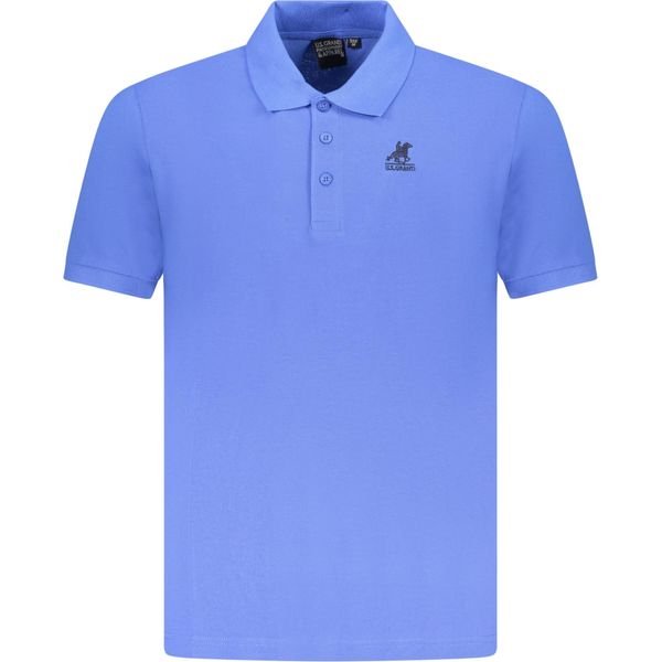 Polo Uomo Blu A Maniche Corte Con Ricamo E 3 Bottoni-image