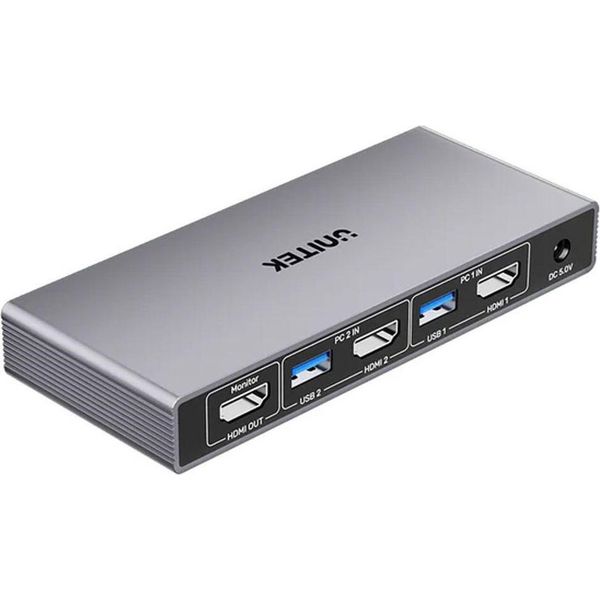 Unitek 55227 Interruttore Kvm Taglia Unica / Spina Ue 220V Taglia Unica-image