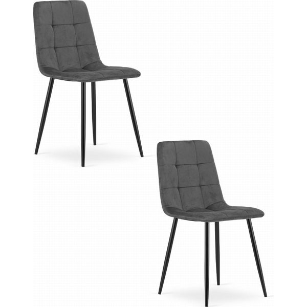 Valora Kara Chair Grigio Scuro X2 - Set Di 2 Sedie Grigie In Toni Tenui-image