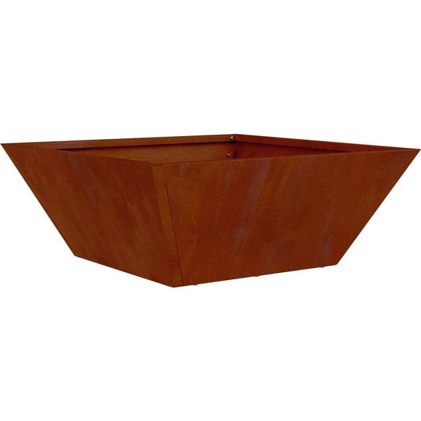 Vidaxl Fioriera Da Giardino Rusty 40 X 40 X 15 Cm Acciaio Resistente Alle Intemperie-image