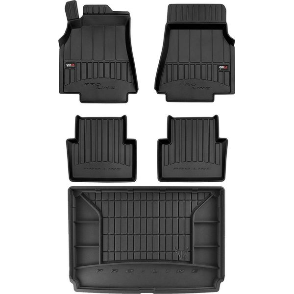 Set Di Tappetini E Fodere Per Il Bagagliaio Omac Per Mercedes Classe A W169 2004-2012 In Gomma-image