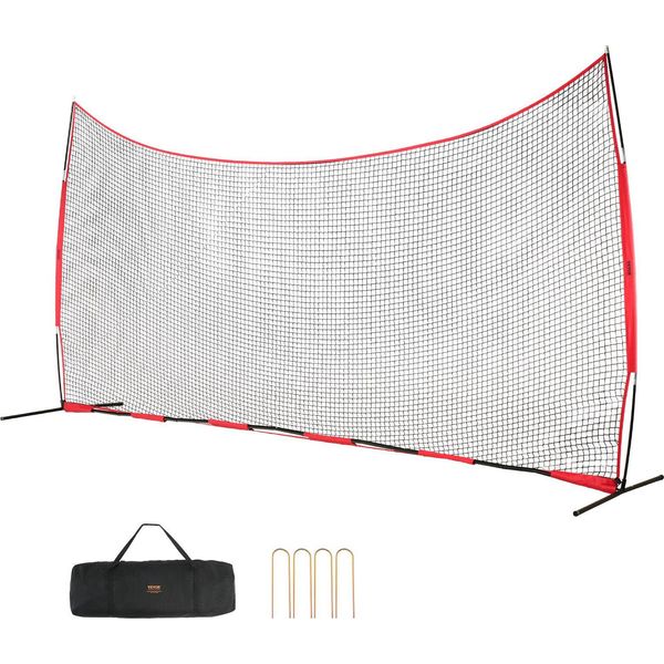 Rete Backstop, Rete Barriera Per Sport Con Palla 620 X 140 Cm, Attrezzatura Per L'allenamento Con Borsa Per Il Trasporto, Schermo Protettivo Per L'allenamento Di Baseball, Softball, Lacrosse, Calcio E Hockey, Per Il Giardino-image