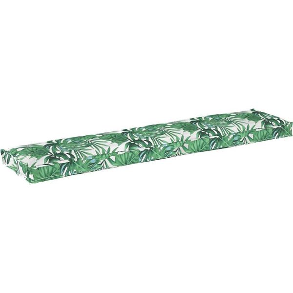 Vidaxl Cuscino Per Pallet Motivo Foglie Verdi 180 X 40 X 8 Cm Tessuto Oxford-image