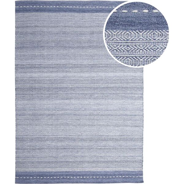 Axi Rhodos Tappeto Da Esterno, Rettangolare, Blu - Tappeto Da Giardino Per Interni/Esterni - Tappeto Da Balcone Realizzato Con Bottiglie In Pet Riciclate – 140 X 120 Cm / Spessore: 5 Mm-image