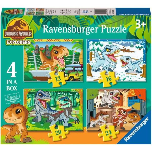 Ravensburger Legpuzzel Esploratori Del Mondo Giurassico - 4 Puzzle-image