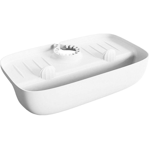 Stuoia Del Rubinetto Del Lavandino Anti Splashing Antiscivolo Supporto Multifunzionale Della Spugna Del Piatto Per Il Contatore Della Cucina Bianco-image