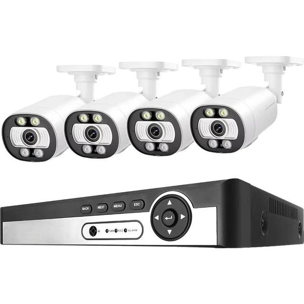 Sistema Di Telecamere A Circuito Chiuso, Canale, Risoluzione 5MP, Rilevamento Facciale Ai, 8CH Nvr 4 Telecamere, 3T(Sport All'aperto)-image
