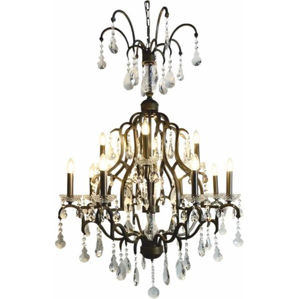 Casa Padrino Lampadario Barocco In Cristallo Oro Ø 95 X H. 135 Cm - Luci Barocche-image