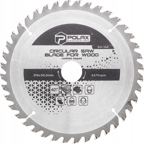 Lama Per Legno 210 X 30,0/25,4 40Т Polax-image