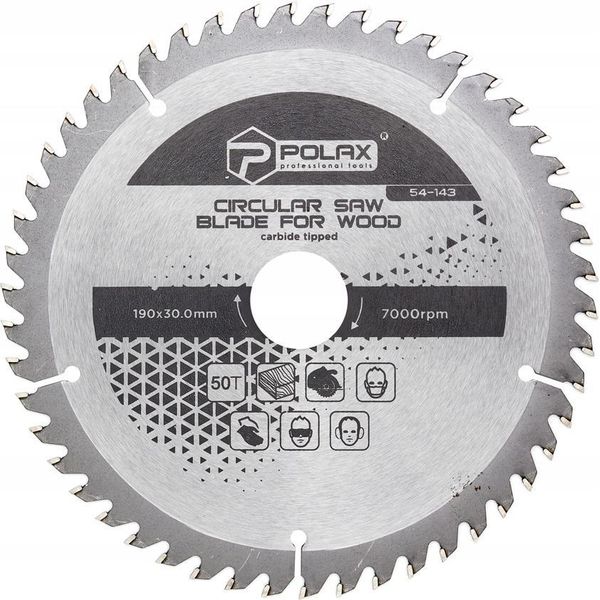 Lama Per Legno 190 X 30,0/25,4 50Т Polax-image