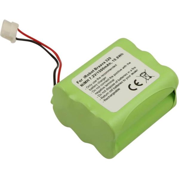 Avizar, Batteria Irobot Braava 320 7,2 V 1500 Mah Nimh, Verde-image