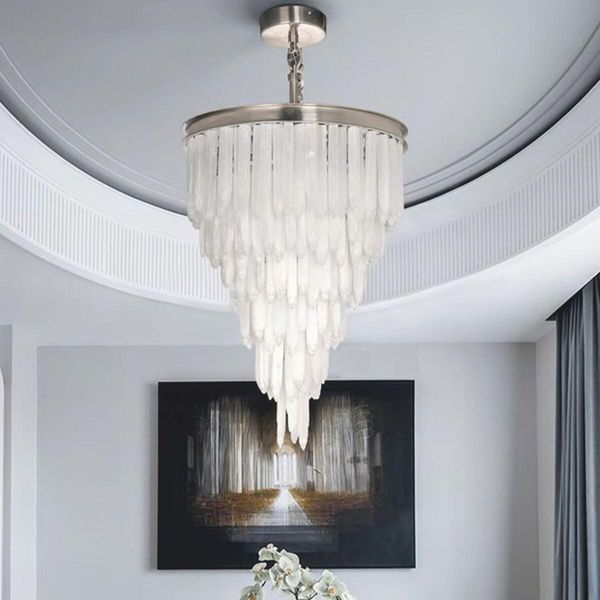 Casa Padrino Lampadario In Cristallo Argento Ø 60 X H. 75 Cm - Luxury Interior-image