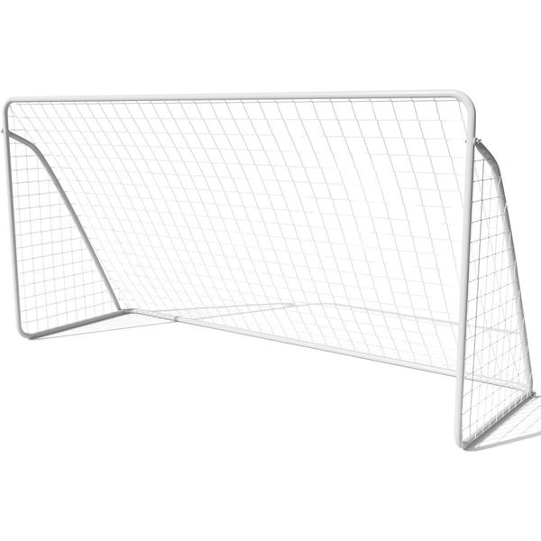 Porta Da Calcio – Set Porta Da Calcio – Porta Da Calcio Portatile Per Giardino – Struttura In Metallo Resistente Alle Intemperie Con Ancoraggi Al Suolo – 366X183 Cm – Per Bambini E Adulti-image