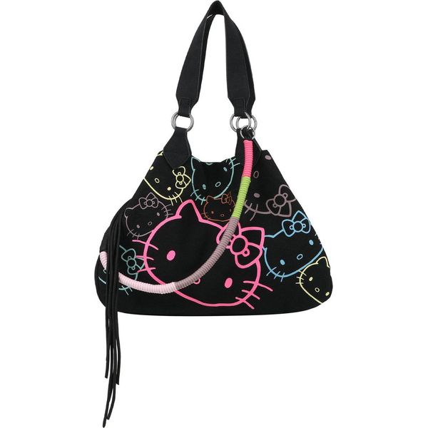 Fritzi Aus PreußEn Borsa A Tracolla Izzy Hello Kitty Canvas Tote Black Cat Nero-image