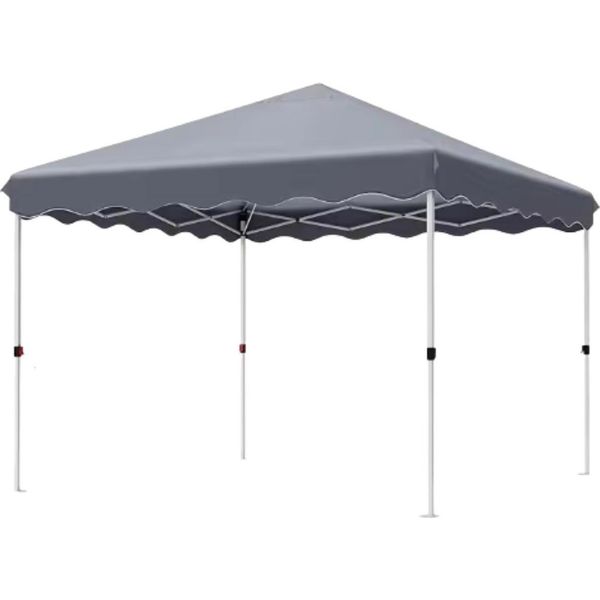 Gazebo 3X3 M – Pergola – Gazebo – Tenda Da Festa – Tenda Da Spiaggia – Per Terrazza, Feste E Giardino – Pieghevole – Grigio-image