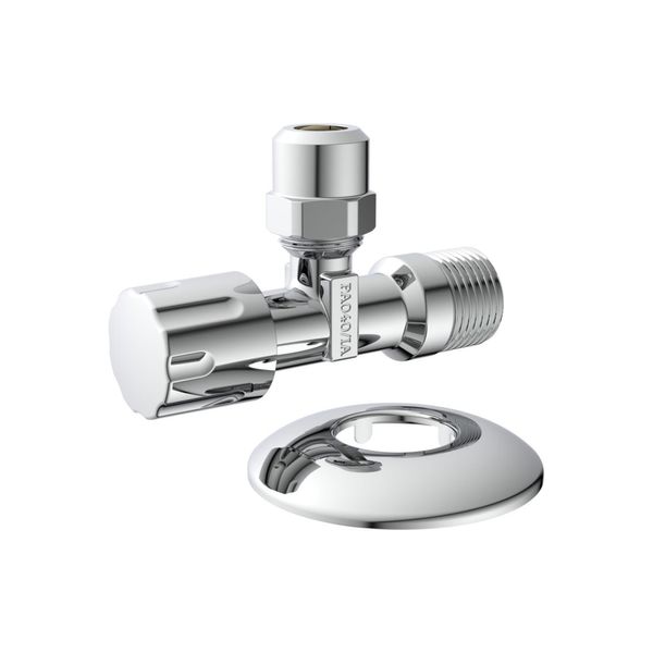 Kirchhoff Eckventil, 3/8"AG X 3/8""AG X 10 Mmq, Mit Schubrosette (98480420)"-image