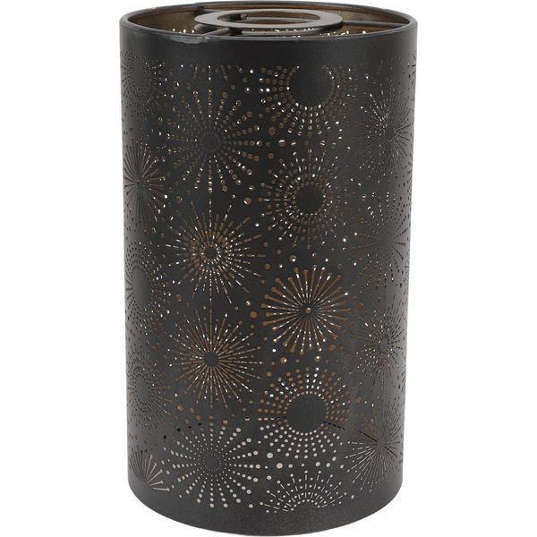 Paralume Cavo Moderno Elegante In Ferro Craft Intaglio Metallo Dritto Rotondo Modello Cavo Scolpito Paralume Per E27 E26 Lampada Da Tavolo-image