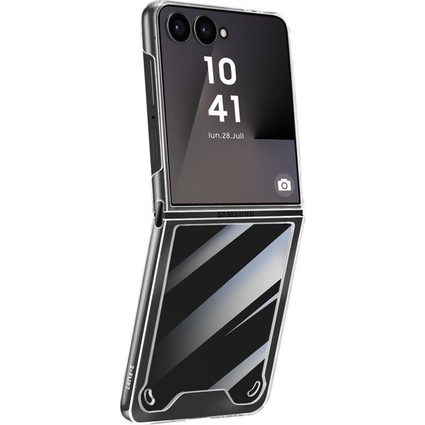 Avizar, Galaxy Z Flip 7 Custodia Pieghevole Antiurto Ad Anello Magnetico Custodia Rigida Protettiva, Trasparente-image