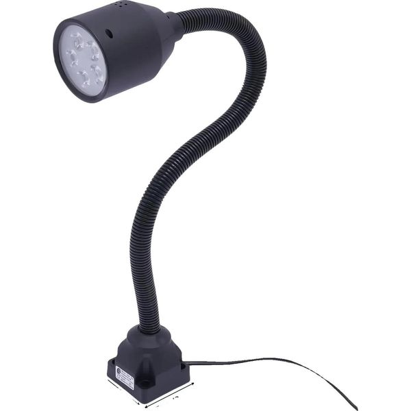 Lampada Da Officina, Braccio Flessibile, Sorgente Luminosa Led, Nero, 5W-image