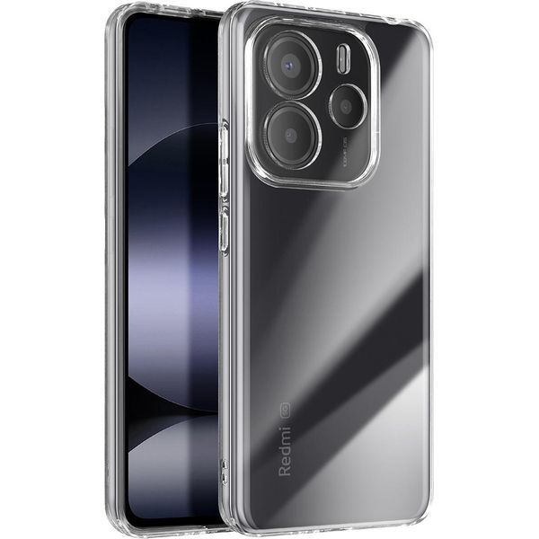 Avizar, Custodia Per Xiaomi Redmi Note 14 4G In Silicone Morbido Antiurto, Trasparente-image