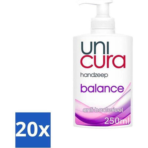 Unicura - Sapone Liquido Per Le Mani - Antibatterico - Balance - 250 Ml - Confezione Risparmio - 20 Barrette-image