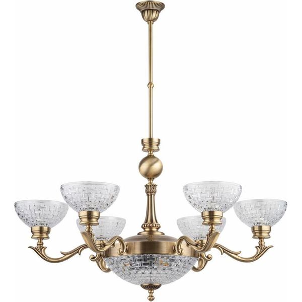 Casa Padrino Lampadario Barocco In Ottone Patinato Ø 32 X H. 54 Cm-image