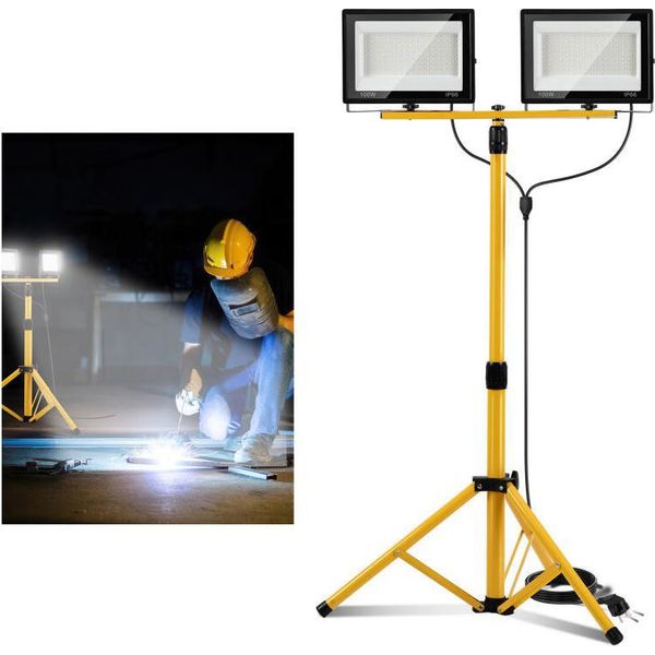 Bettizia 100W Led Proiettore Da Costruzione Proiettore Da Esterno Faro Da Lavoro Faro Da Costruzione IP66 Impermeabile Bianco Freddo-image