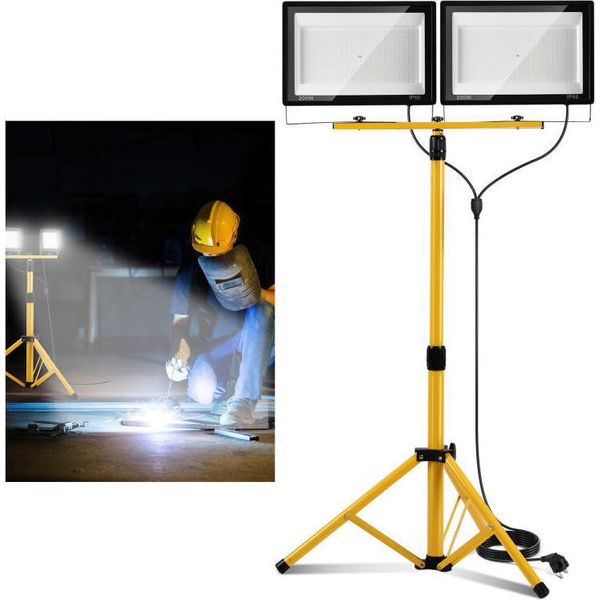 Bettizia 200W Led Proiettore Da Costruzione Proiettore Da Esterno Faro Da Lavoro Faro Da Costruzione IP66 Impermeabile Bianco Freddo-image