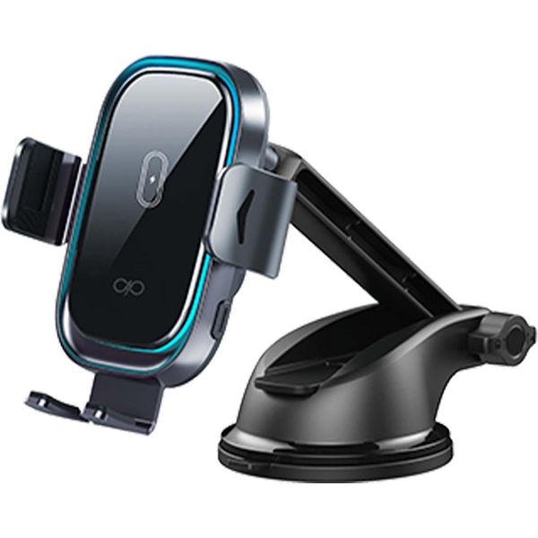 Force Power, Supporto Per Telefono Cellulare Da Auto 15 W Qi Braccio Regolabile Senza Fili, Nero-image