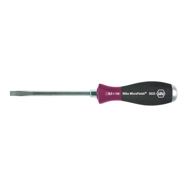 Wiha Schraubendreher Microfinish® Schlitz Mit Durchgehender Sechskantklinge Und Massiver Stahlkappe 8,0 Mm X 150 Mm (29136)-image