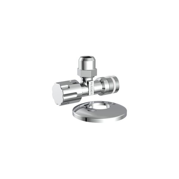 Kirchhoff Eckventil, 1/2"AG X X 3/8""AG X 10 Mmq, Mit Schubrosette Selbstdichtend (98480400)"-image