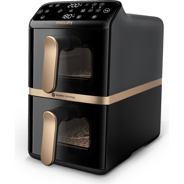 Philips Serie 4000 Airfryer Con Doppio Cestello Verticale Friggitrice Ad Aria-image