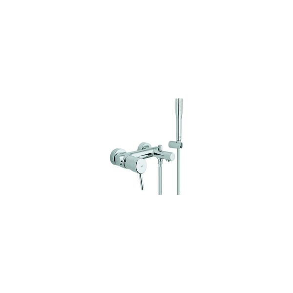 Grohe Wannen-Einhebelmischer Concetto Chrom, Mit Brausegarnitur, Wandmontage (32212001)-image