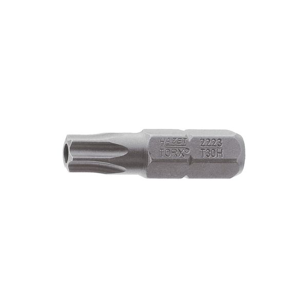 Hazet Bit 2223-T30H Sechskant Massiv 6,3 (1/4 Zoll) Tamper Resistant Tx Profil T30H)-image