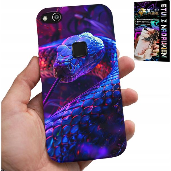 Custodia Per Huawei P9 Lite 2016 - Serpente Cobra Serpente A Sonagli Custodia Rettile + Pellicola-image