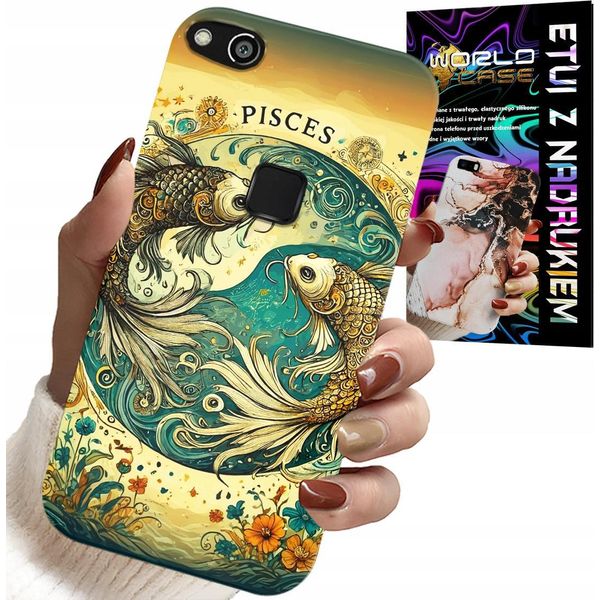 Custodia Per Huawei P9 Lite 2016 - Segno Zodiacale, Astronomia Dei Pesci + Pellicola-image