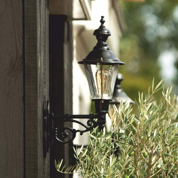 Casa Padrino Applique Da Esterno In Stile Liberty Nero Opaco H. 56 Cm - Illuminazione Per Esterni-image