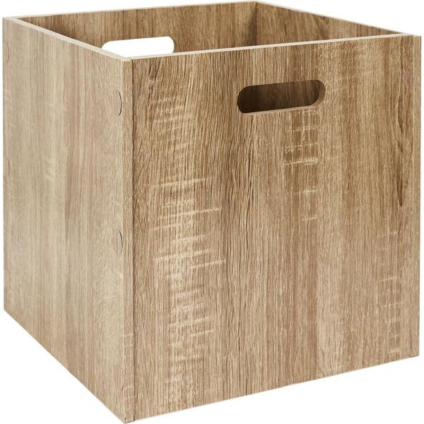 Howhomely | Scatola Portaoggetti - Contenitore - 30 X 30 X 30 Cm - Beige Brown - Scatola Organizer - Mdf-image