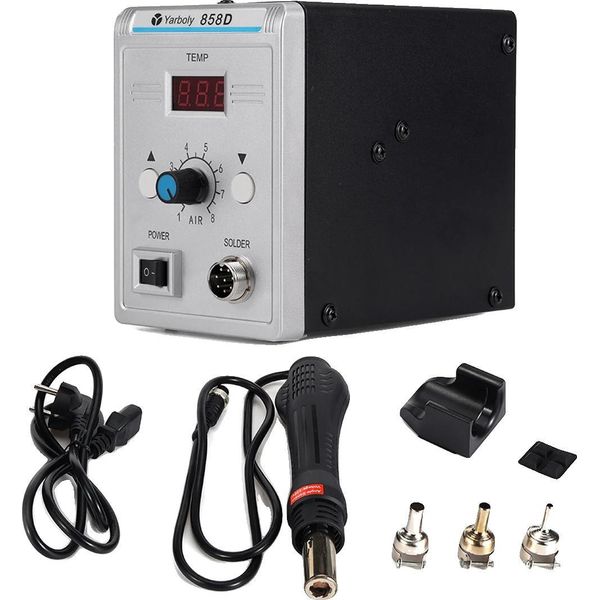 Soffiatore Ad Aria Calda, 700W Di Potenza Assorbita, Tensione 220V, Intervallo Di Temperatura Da 100°C A 450°C, Flusso D'aria Di 120L/Min, Impugnatura Ergonomica A Sensore-image