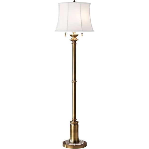 Casa Padrino Lampada Da Terra Barocca Ottone / Bianco Ø 43 X H. 157,5 Cm - Elegante Lampada Da Terra In Stile Barocco - Lampade Barocche - Lampade Da Terra In Stile Barocco - Mobili Barocchi - Interni Barocchi-image
