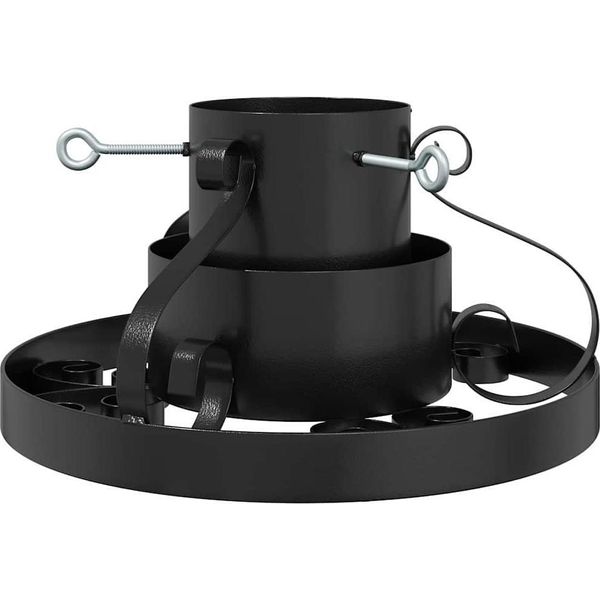 Vidaxl Supporto Per Albero Di Natale Nero 40 X 40 X 21 Cm In Acciaio-image