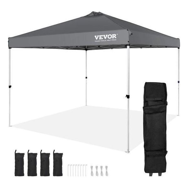 Kosmos - Tenda Pop-Up Per Feste - Tenda Pieghevole Per Feste - Tenda Pieghevole - 3X3 M - Grigio-image