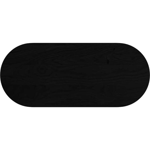 Vidaxl Piano Del Tavolo Marrone Scuro 140X60X4 Cm In Rovere Massiccio Ovale-image