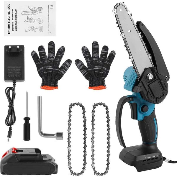 Mini Motosega, Taglio Efficiente, Design A Batteria, Con 1Xbatteria-image