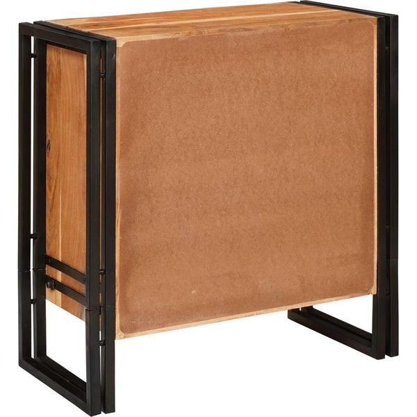 Syfax™ Credenza Marrone 66 X 33 X 70 Cm Legno Di Acacia Massello-image